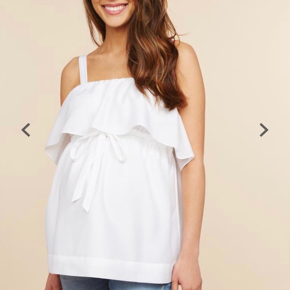 White maternity top